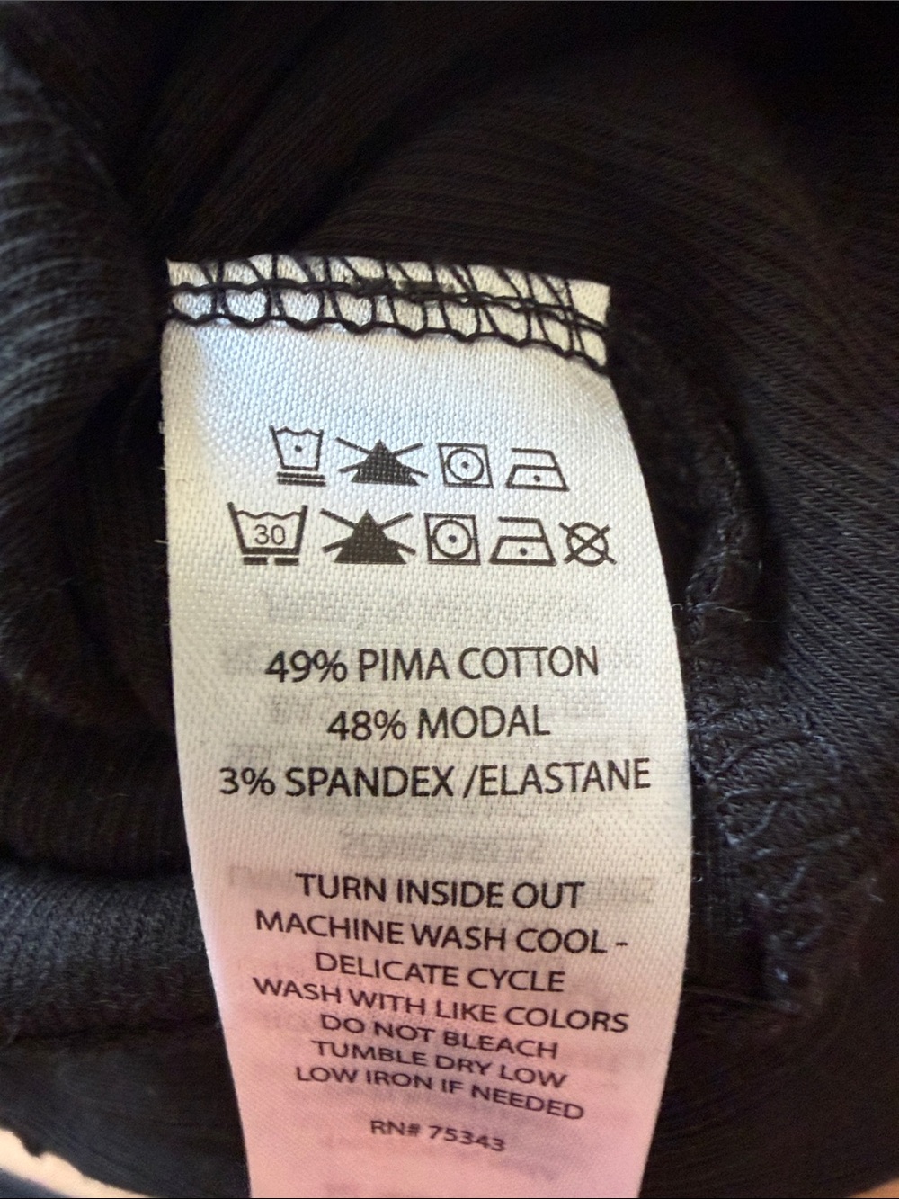 Joie Ribbed Mockneck Fitted Tee - Picture 4 of 4